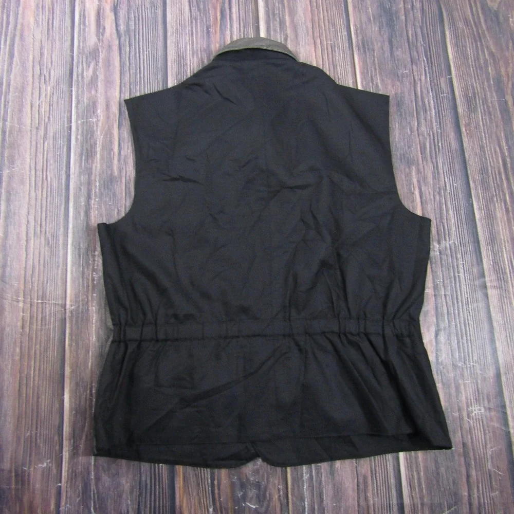Suit Vest Philip Stuart‎ Mens M Gray Solid 3 Piece Elastic Waist Formal Business